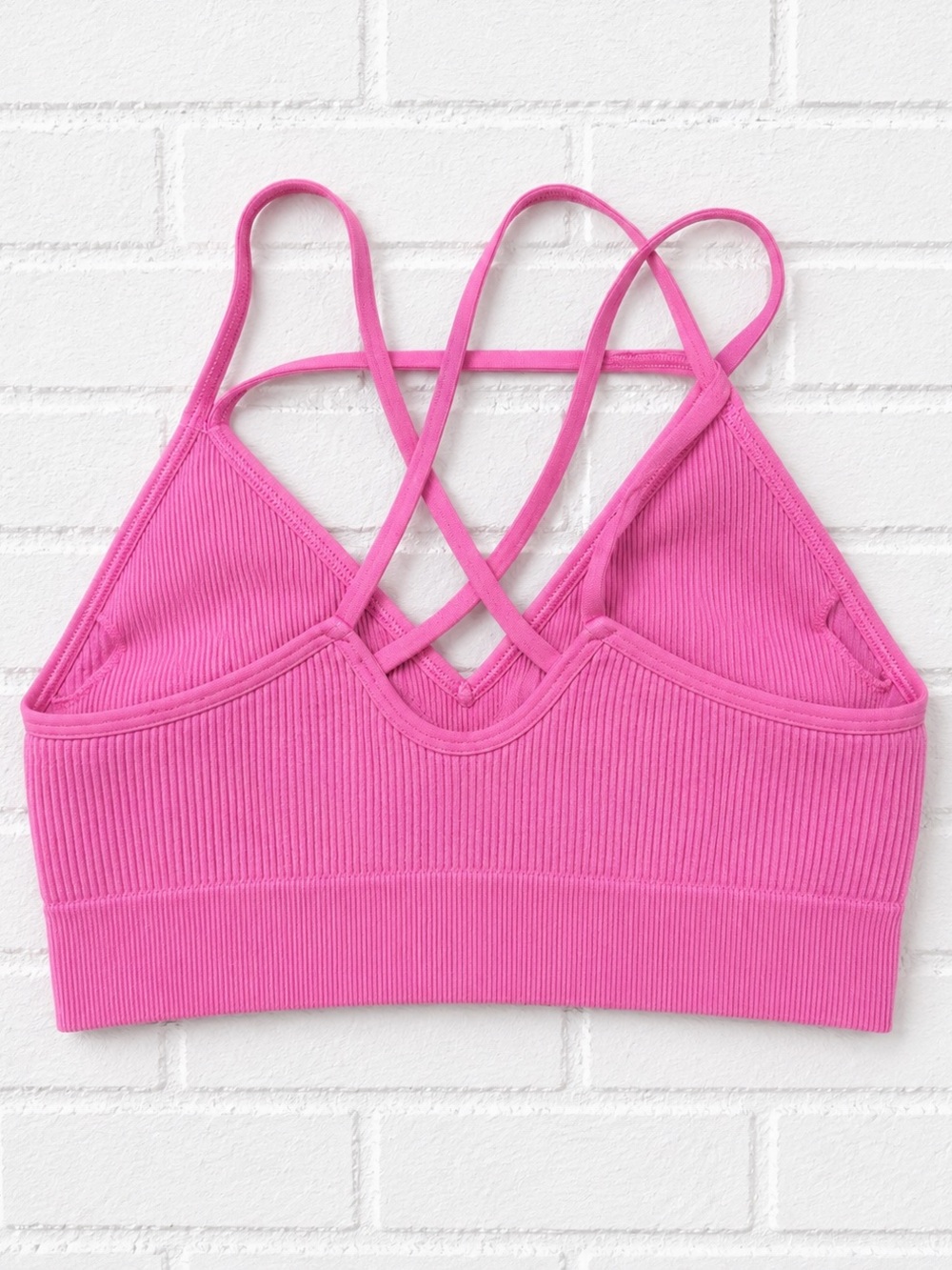 Aerie Strappy Ribbed Bralette - Pink